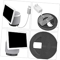 Vista 6 de Audio Stand with Cable Management Slot Rotatable Speaker Holder Compatible with Echo Show Desktop Mount for Organized Wire Storage