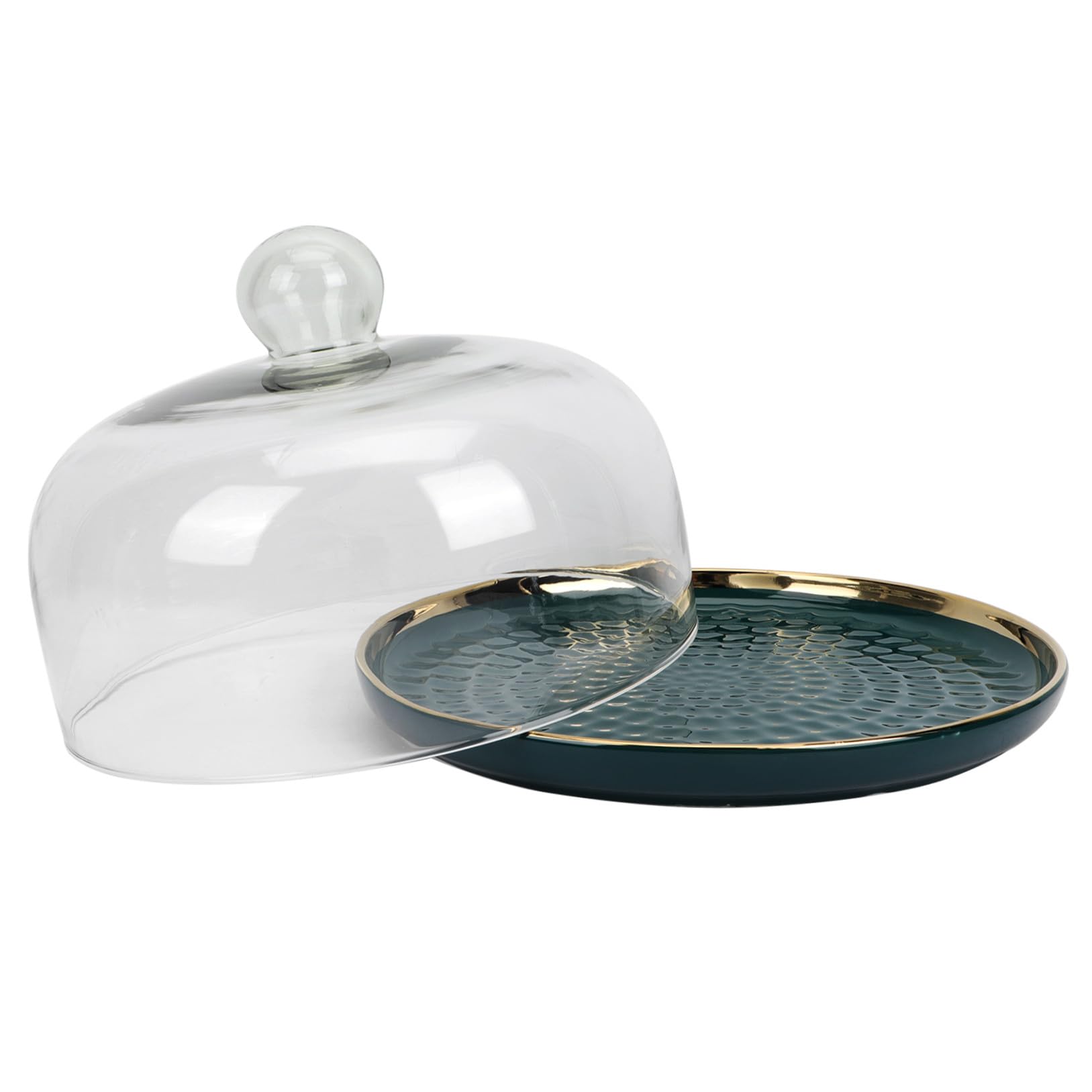 IMIKEYA Plato De Postre De Pastel Bandeja Para Servir Alimentos Bandeja Para Guardar Pasteles Para Postres Con Tapa De Vidrio Para Tarta Soporte Pastel Con Tapa