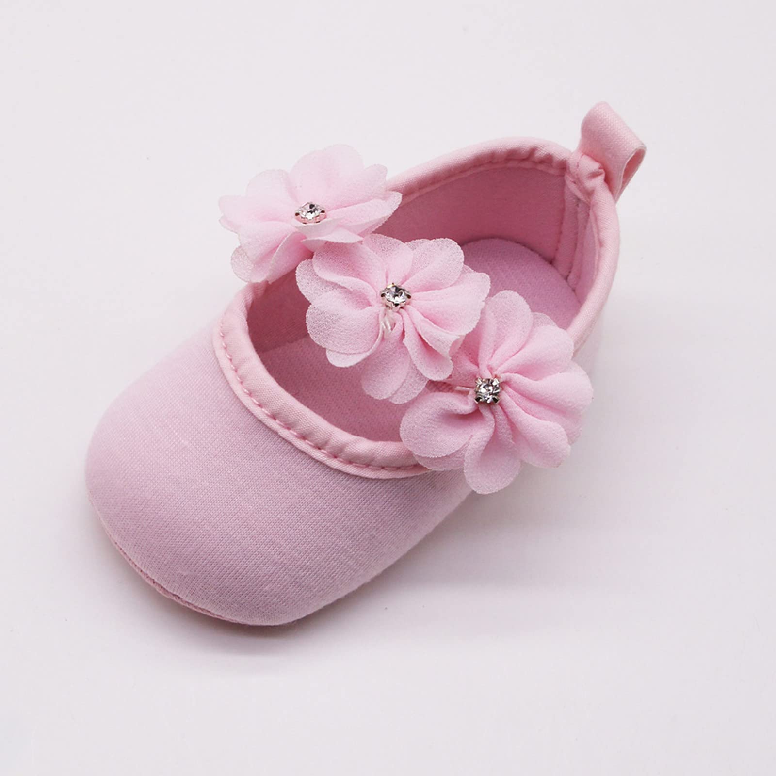 Baby Soft Sole New Born Girls Casual Baby Dress Shoes Princess Shoes Toddler House Shoes (Pink, 5 Infant)