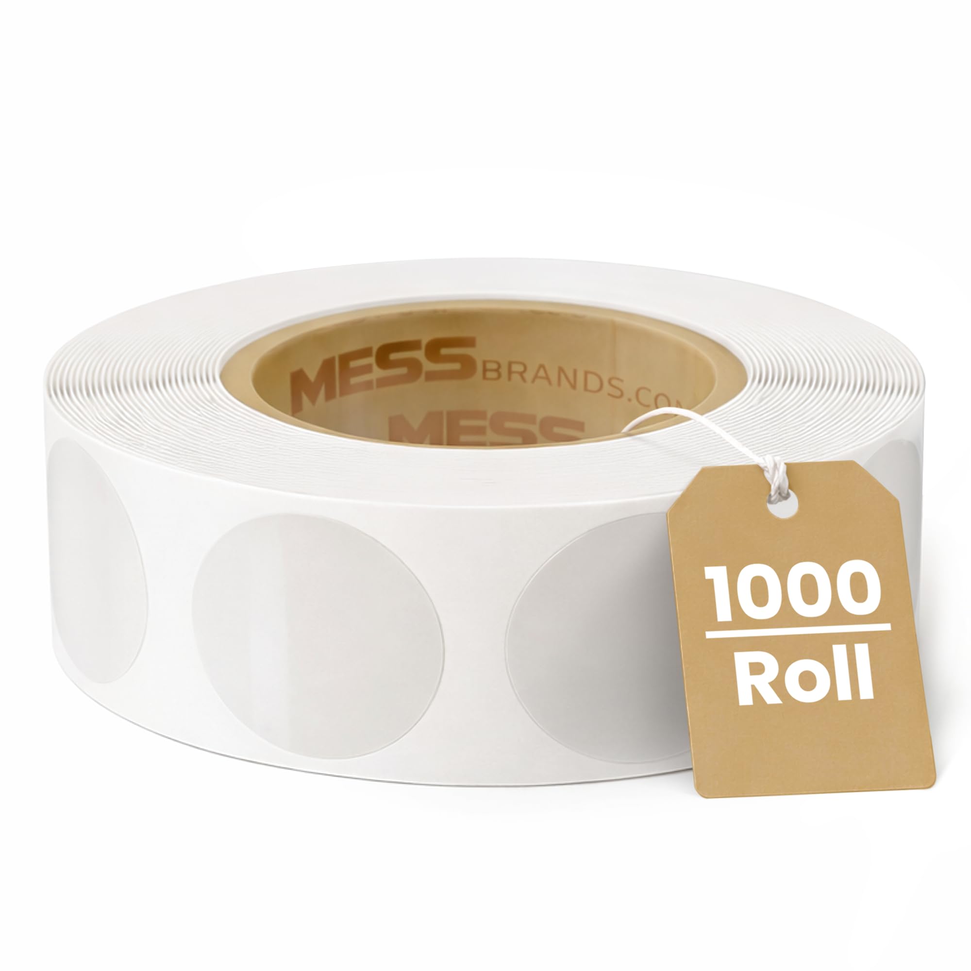 Amazon.com : MESS Clear Round Labels (1,000/Roll, 1 Inch