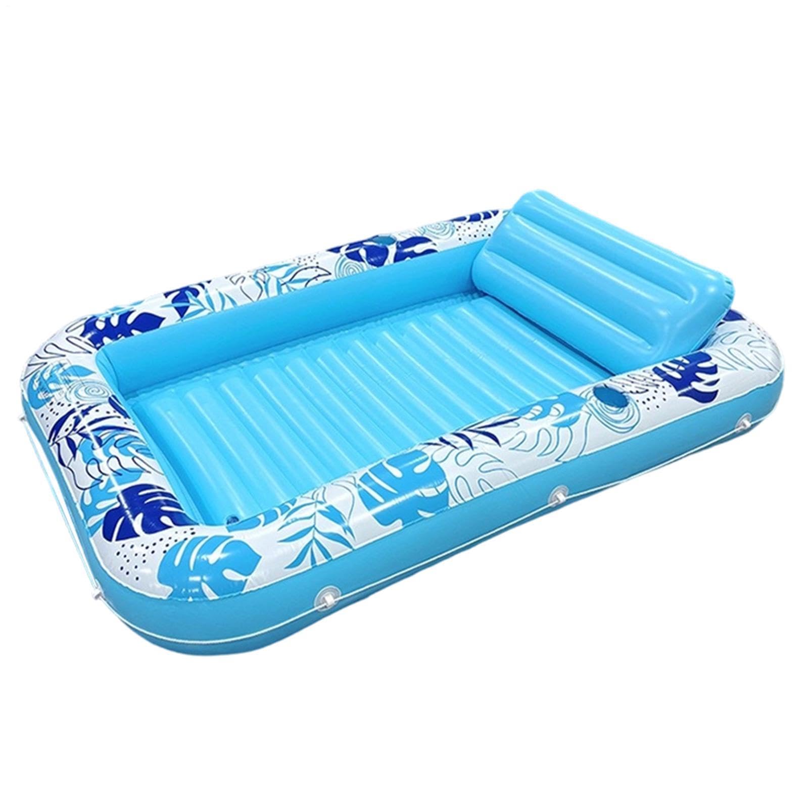 Inflatable Tanning Pool Lounger Float Monstera Leaf Adult Beach Party