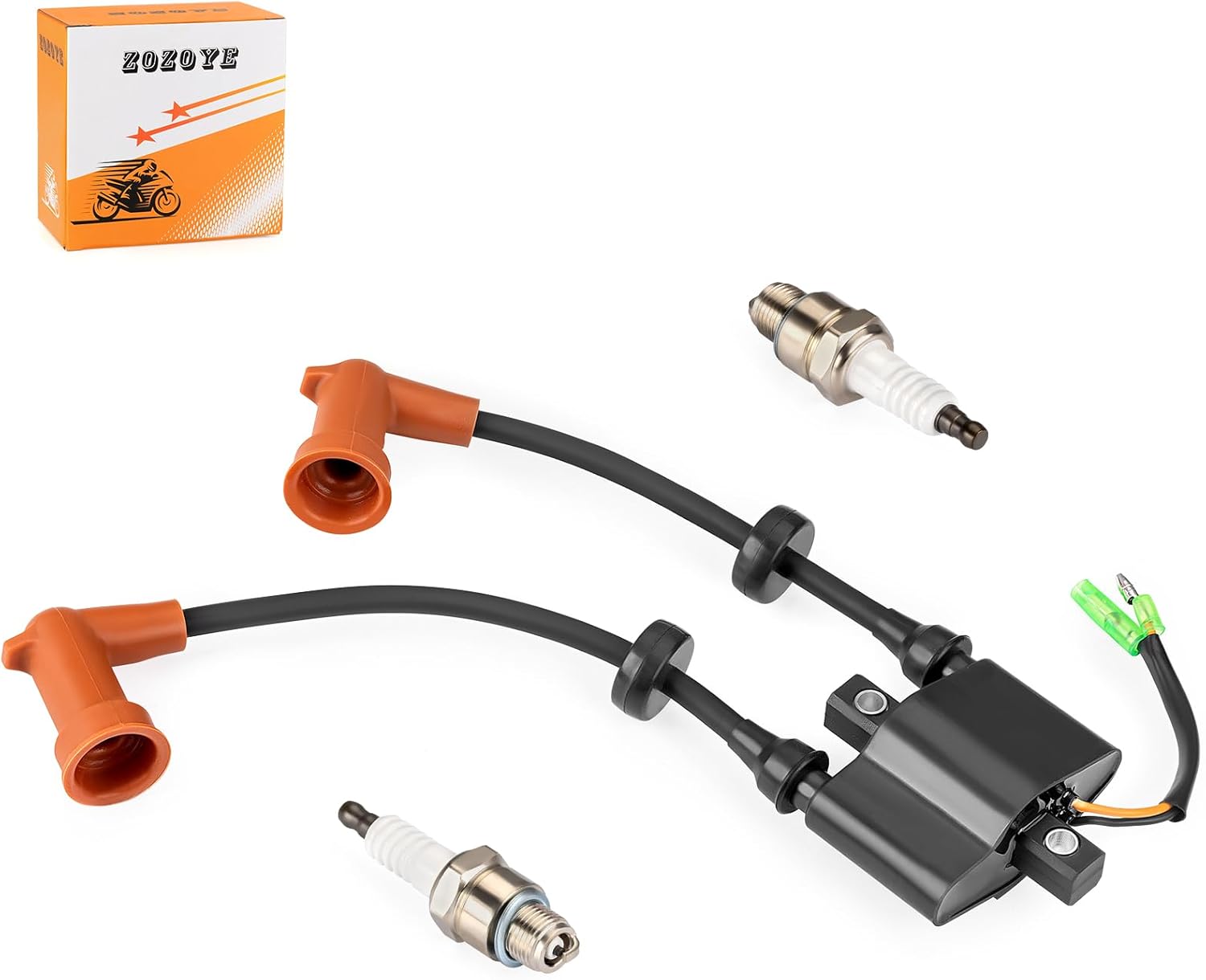 Ignition coil & Spark Plug Wire Cap for Yamaha Outboard F15 F20 F25 T25 2006-2017 6F5-85570-11