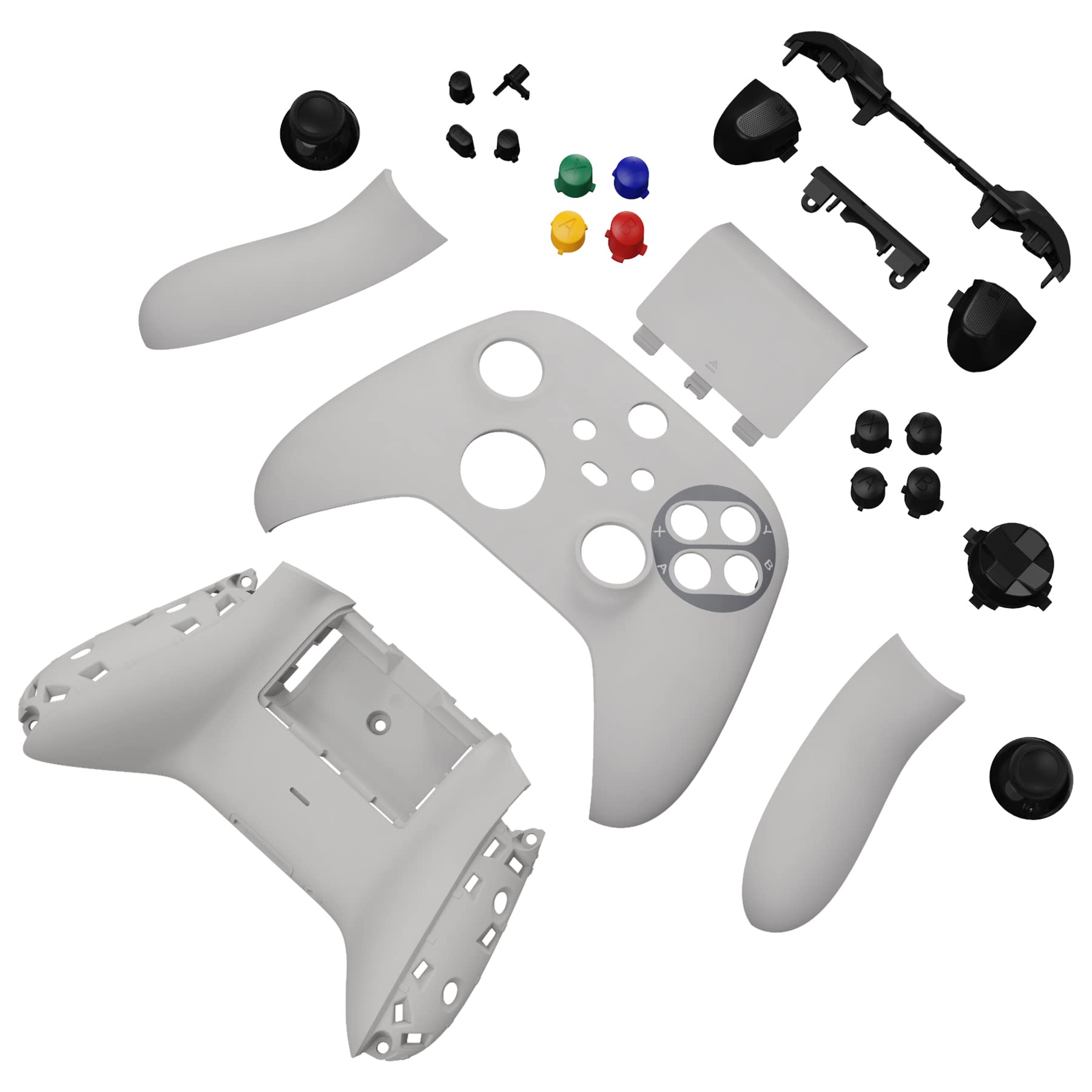 eXtremeRate Cover Custodia Grip Tasti Ricambio per Xbox Series X S Controller Copertura Pulsanti Tigger Analogici Grilletti per Xbox Series X S Joystick Model 1914-Stile SFC SNES Classic EU