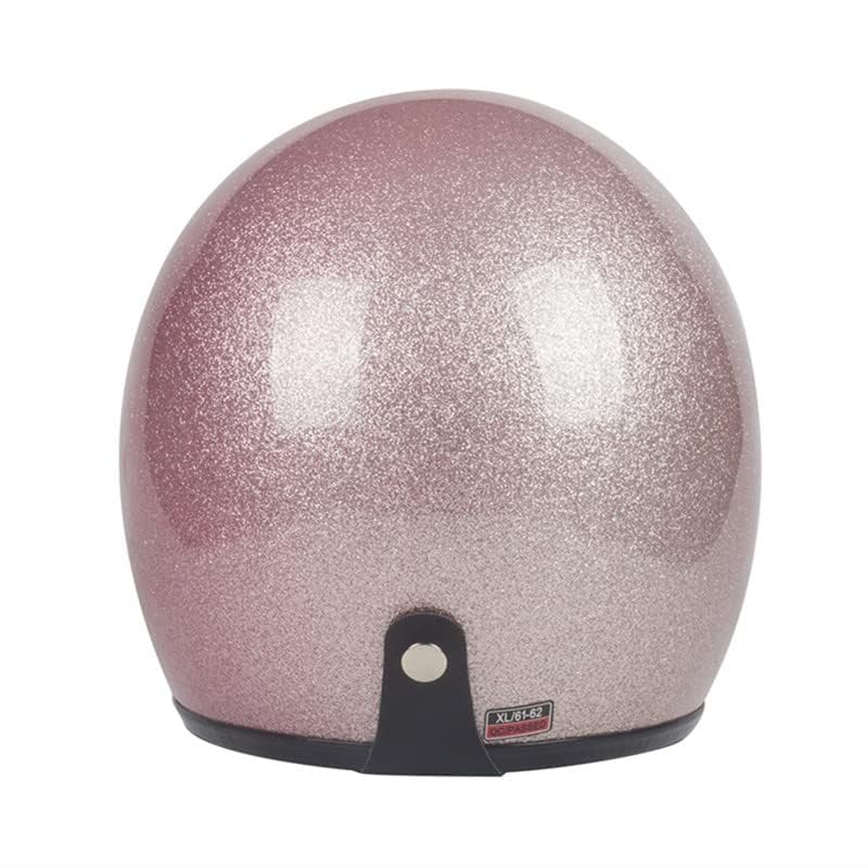 Image of Harssidanzar Open Face Motorcycle Helmet DOT Approved Vintage Helmet CU601
