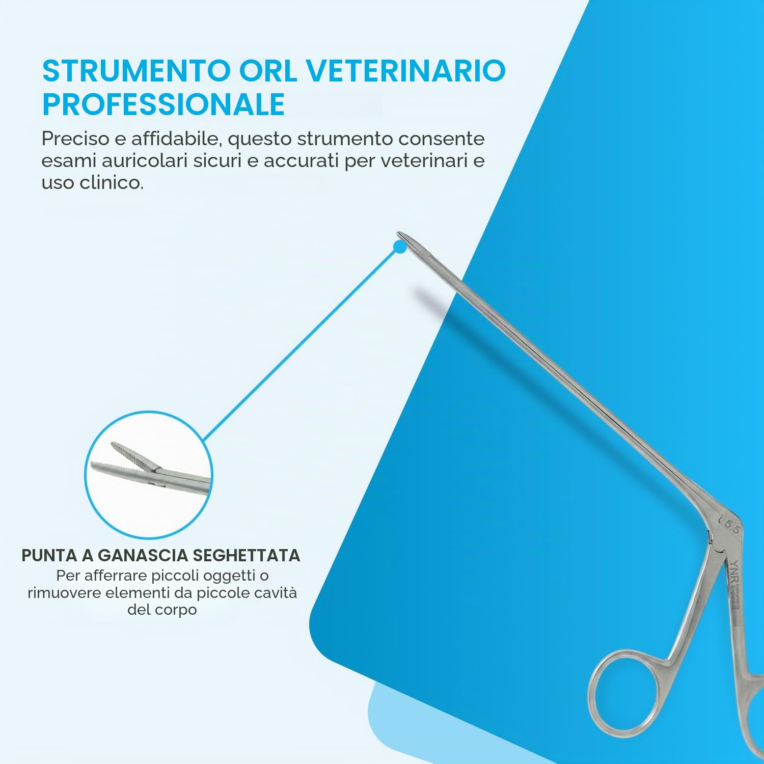 YNR Vet Examine - Otoscopio veterinario per diagnostica veterinaria, kit completo di otoscopio, custodia portatile, esame per cani, gatti, bestiame e tutte le specie animali