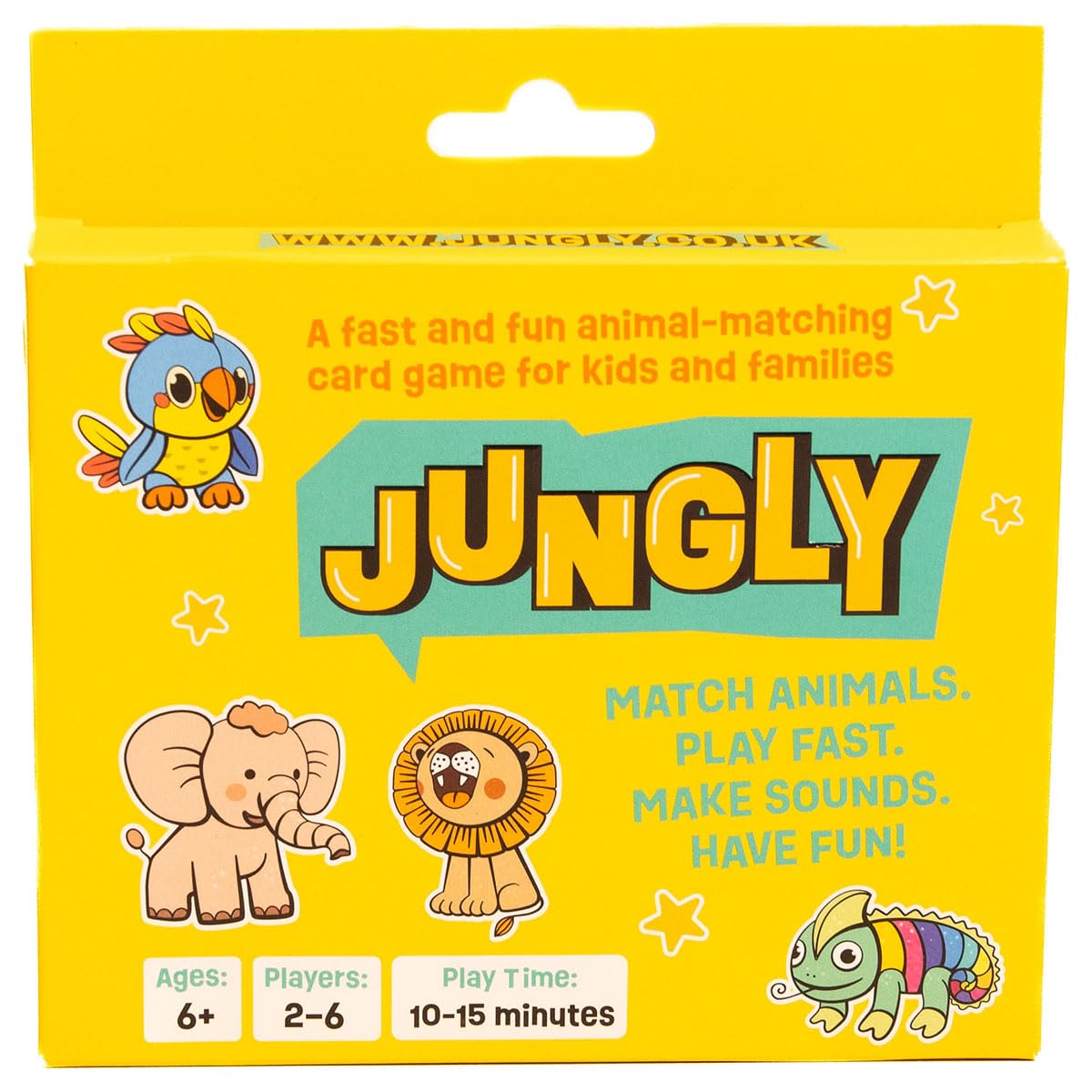 Booghe Jungly Card Game Fast Paced Animal Matching Game | Family Card Game for Kids Ages 6+ | 2–6 Players | 78 Cards | Great Travel Game & for Game Nights | Kids & Adults