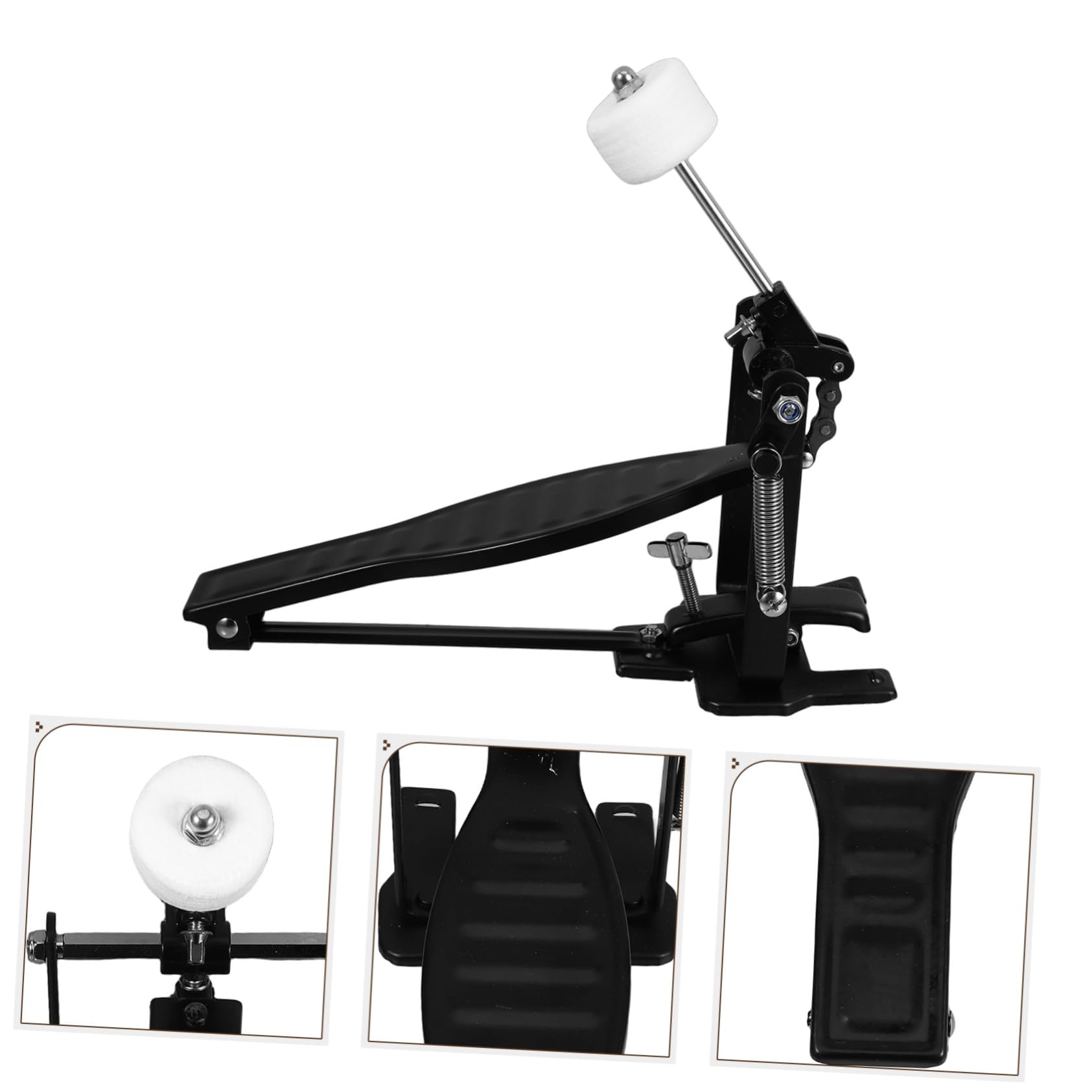 Mikinona Pédale de Grosse Caisse Alliage Aluminium Léger Accessoire et Compatible avec Plusieurs Kits de Batterie Facile à Remplacer et Utiliser