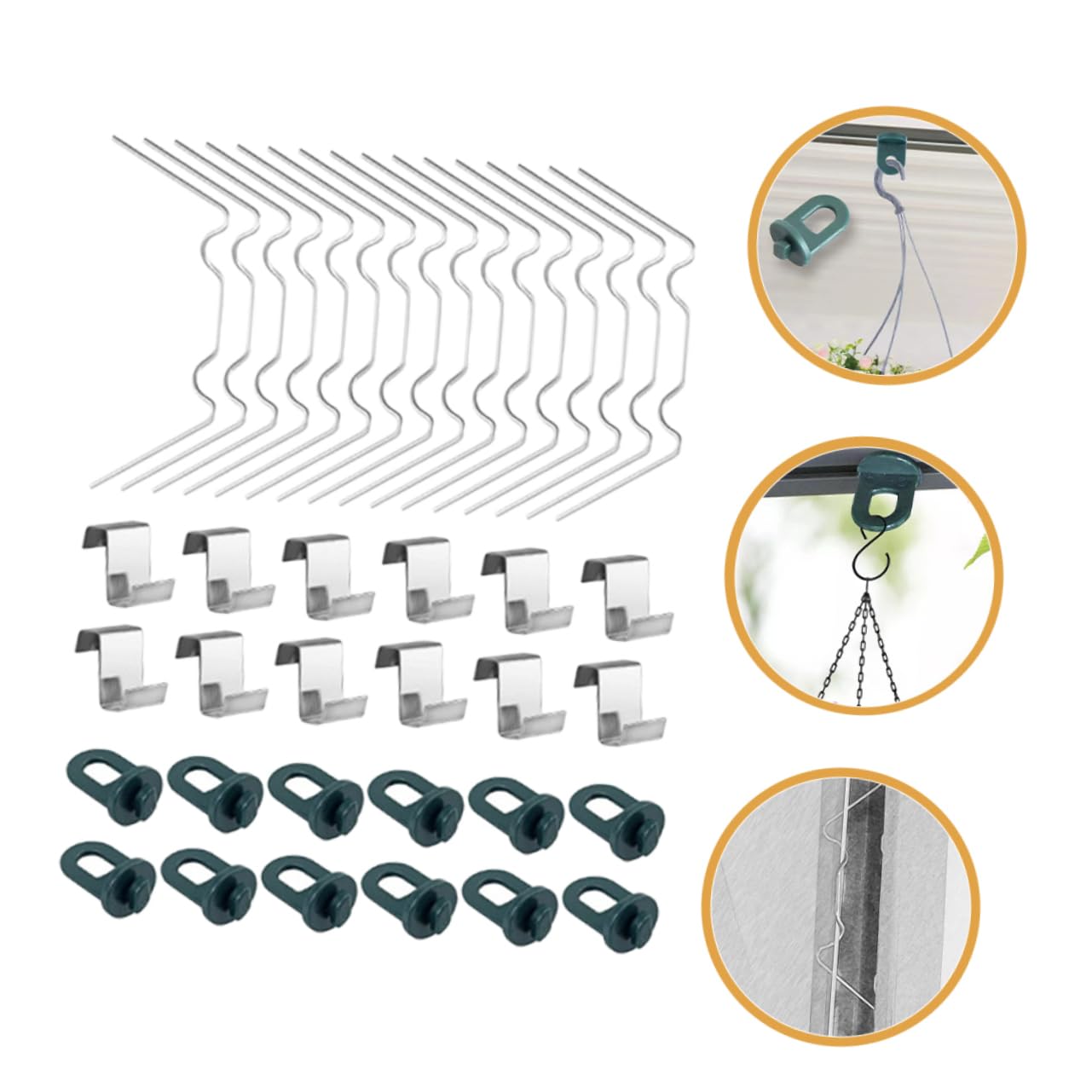 iplusmile Gewächshaus Edelstahl W Klemmen Glasbefestigung Clips zur Verstärkung von Gewächshausglasscheiben bei Sturm und Regen