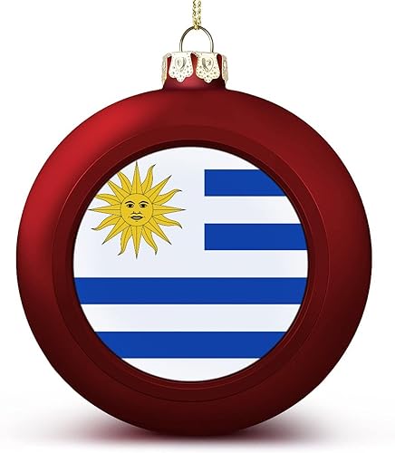 Vista 263 de Adornos dorados de bola de Navidad de Trinidad y Tobago, adorno de bola de bandera de Trinidad y Tobago, adornos de Navidad de bandera nacional