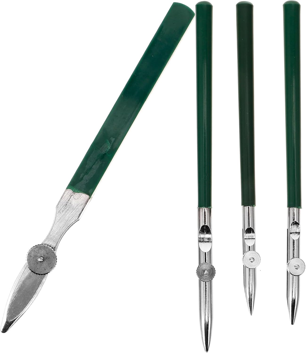 Luxshiny 4 Pieces Adjustable Ruling Pens Set for Artists Painting Tools Green Line Drawing Pens for Straight Lines Comic Drawing Supplies for Art and Craft