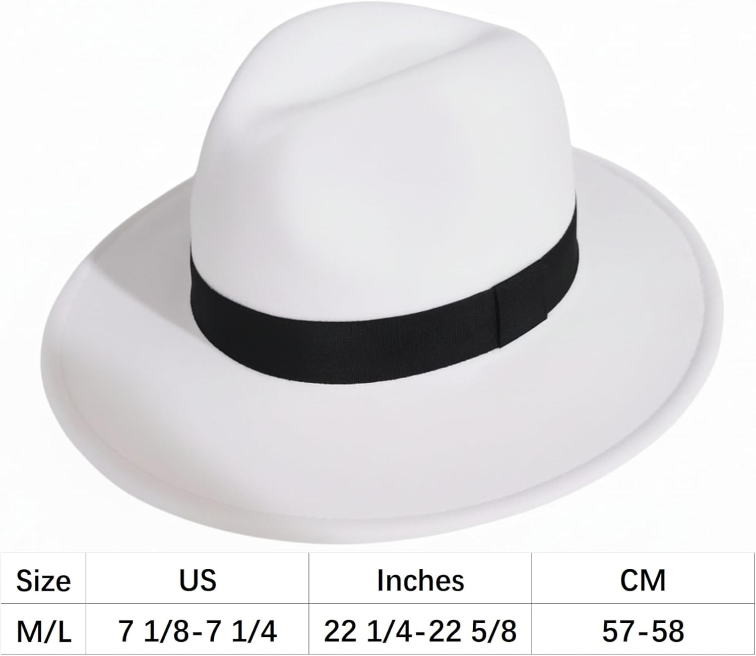 Classic Fedora Hats for Men and Women Wide Brim Felt Panama Hat Vintage 1920s Gangster Hat - Image 2