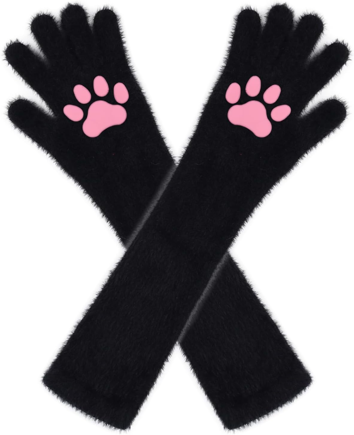 SMILETERNITY Animal Cat Paw Pads Gloves Knit Long for Costume Accessories