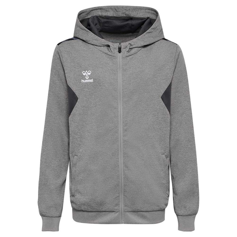 hummel Authentic PL Children's Hooded Jacket Grey Melange