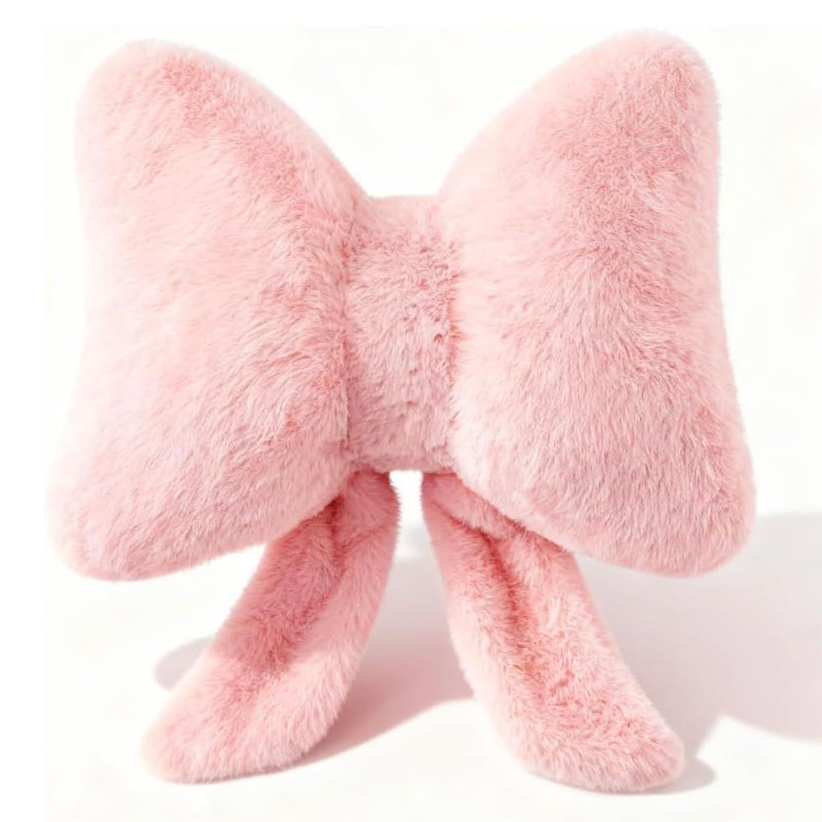 DXPETA Bow Cushion, Pink Bow Pillow, Cherry Cushion for Bedroom Decor, Decorative Pillows for Room Aesthetics, Cute Pink Pillows for Home Decor, Bow Stuff Accessories with 30 Cm Dimensions
