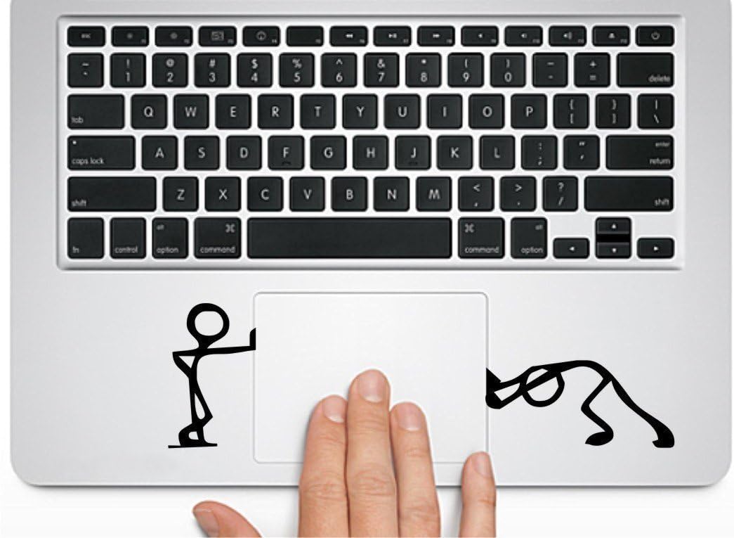 Herngee Cute Matchman-Pushing and Standing Silhouette Decal Stickers MacBook Trackpad-Laptop or Car-Window Skin Stickers