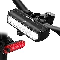 Vista 10 de 1800 Lumen Bike Light, Front and Back Bicycle Lights for Night Riding, Super Bright USB Rechargeable Bike Light with High Beam Low Beam for Men