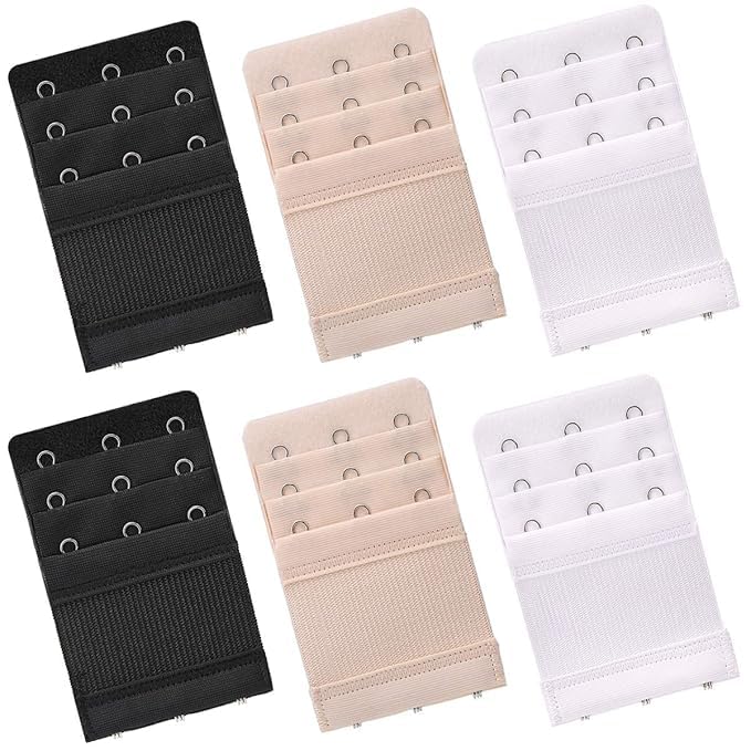 6 Pcs Women's Bra extenders 2 Hooks/3 Hooks Bra Extension