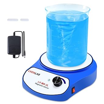 3000ml Magnetic Stir Plate with 2 Stir Bars, Mini Lab Stirrer Mxier