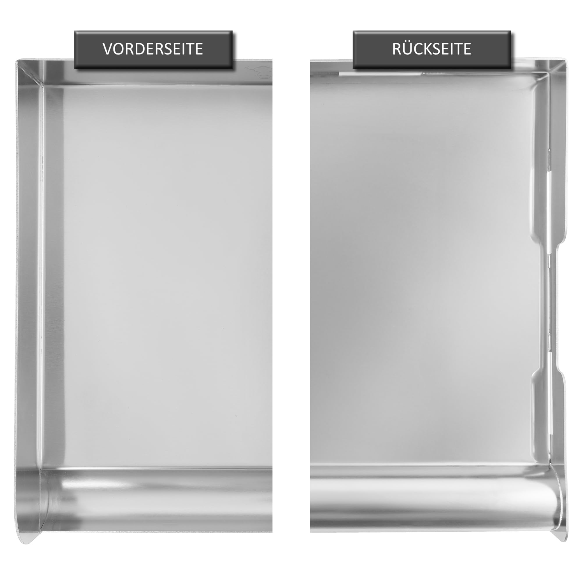 BBQ-Toro Edelstahl Grillplatte mit Grillspachtel | 32 x 28 cm | BBQ Plancha Set, Grillplancha, Pfannenwender | Rechteckig, Universal und Massiv | Grillblech für Holzkohle und Gas, Grillzubehör