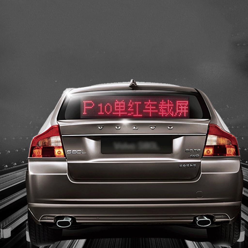Kanduo JSY Affichage Panneaux Lumineux de Message de défilement programmables, Panneau LED P10 for Voiture LED programmable (Color : Bianco, Size : 100 * 19 * 3.8cm)