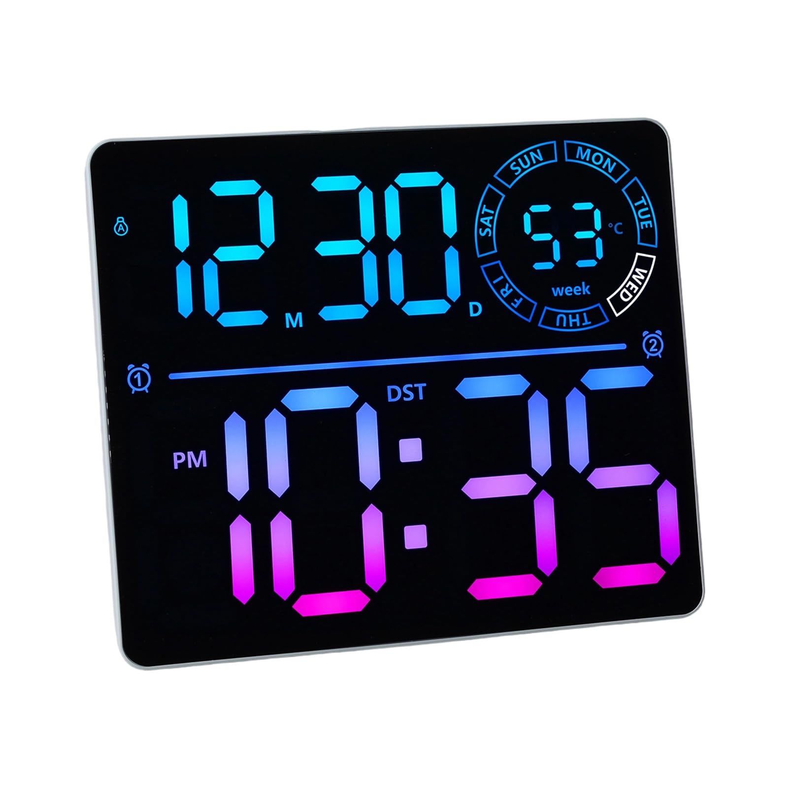 Kalttoy Illuminated Digital Clock with LED Display and Timer Function Battery Operated Electronic Clock for Home and Offices LED