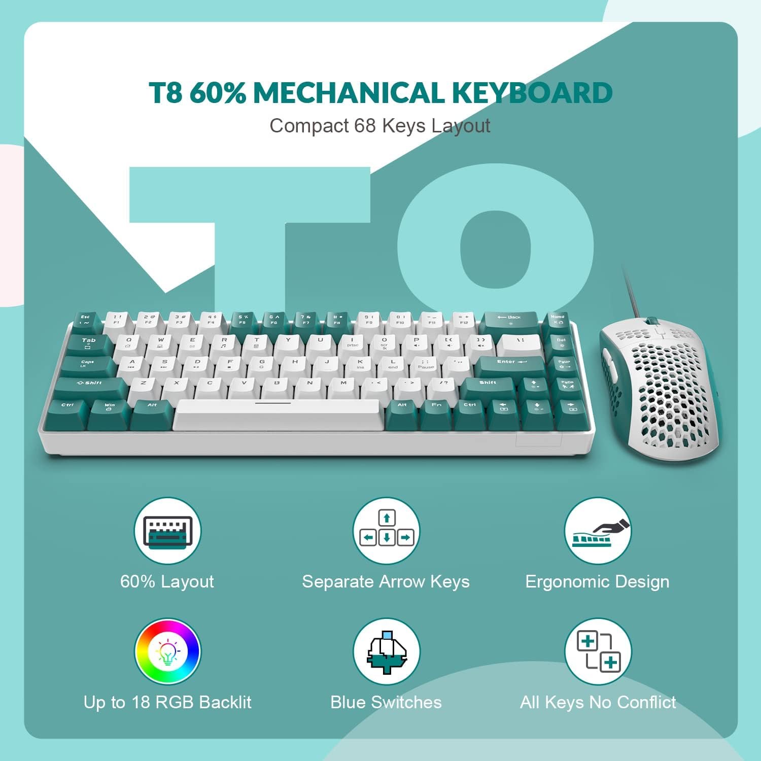 BIIOONES Tastiera PC con Filo per Computer/Laptop/Notebook -689