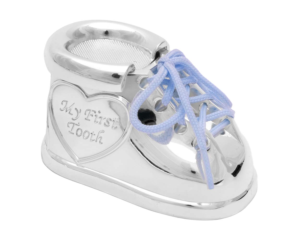 Brillibrum Flyer scatola dentino ricciolo placcato argento scarpa ginnastica bambina regalo battesimo - Scatola riccioli senza incisione