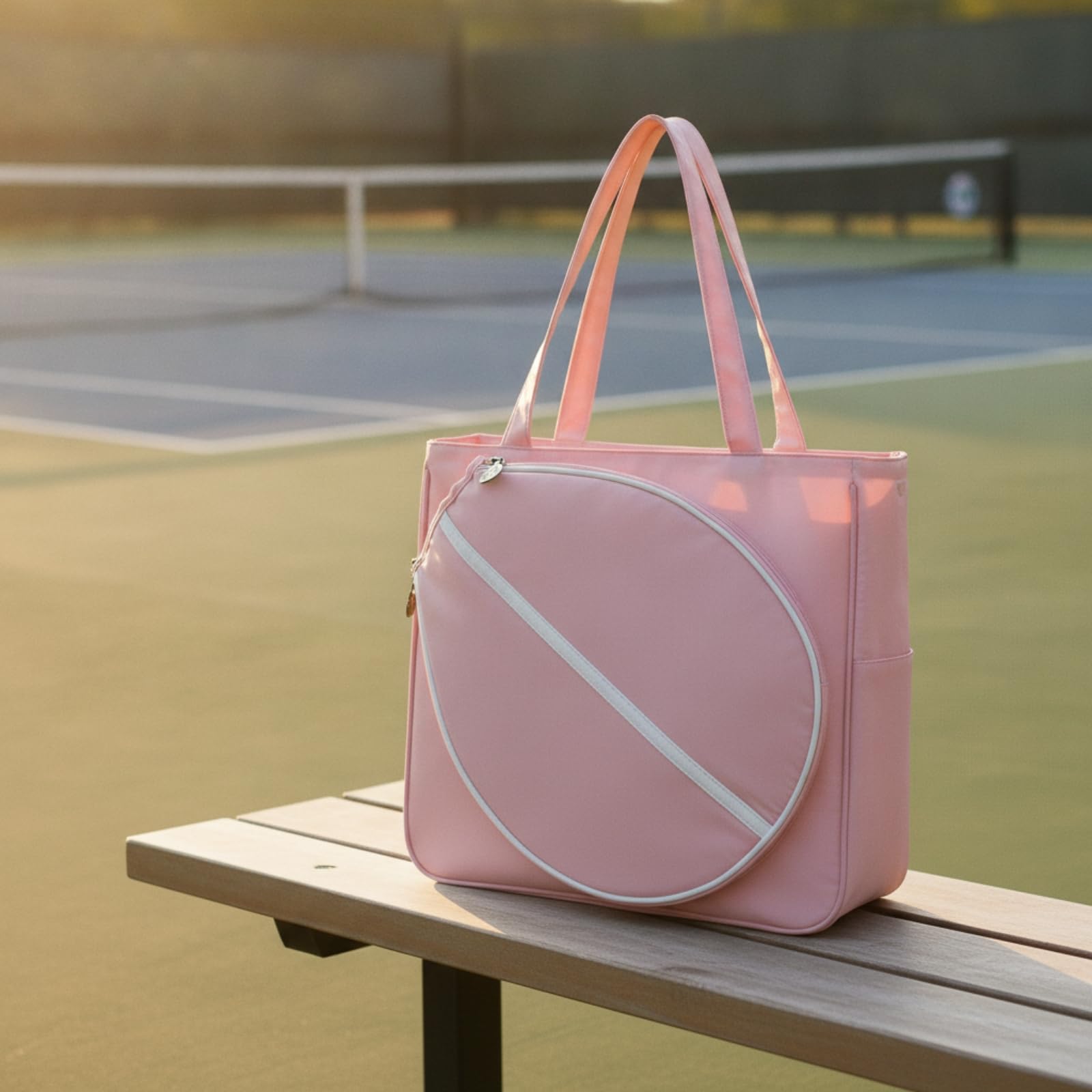 Borsa Sportiva Tennis Badminton Pickleball con Scomparto Inferiore Separato per Scarpe E Manici Doppi Spalla Materiale Sintetico Adatta Ad Allenamenti Quotidiani Partite Spostamenti
