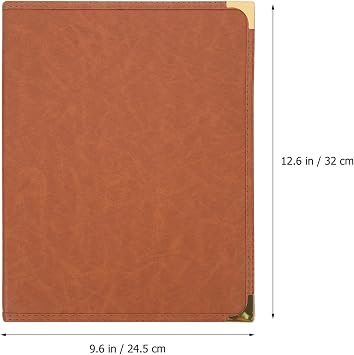 ULTECHNOVO Transparent PVC Menu Sleeve for Restaurant Menus Flexible Recipe Binder Pages and Holder for