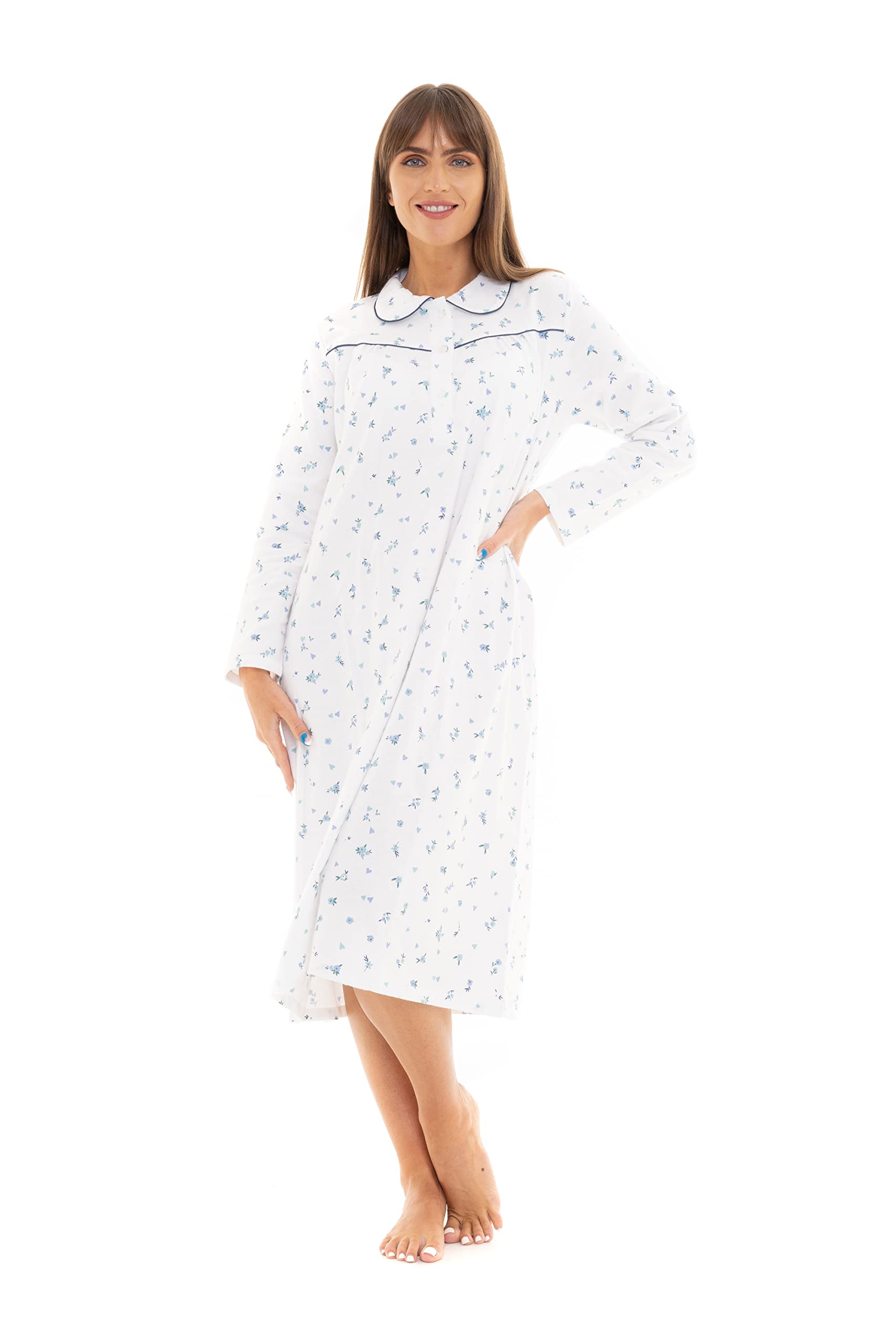Ladies 100% Brushed Cotton Winceyette Nightdress