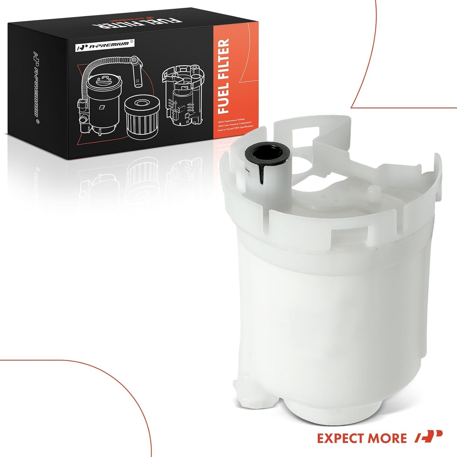 A-Premium Fuel Filter Without Pump Compatible with Toyota Camry 2002-2011, Corolla 2003-2004, Highlander 2001-2003/2006-2010/2012-2016 & Lexus RX300 2001-2003, RX400h, ES300, ES330, ES350