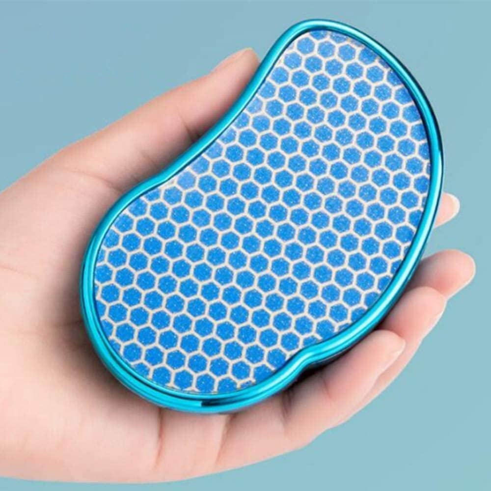 USB-Fußfeile Hornhautentferner für Füße, sanfter Fersenkratzer Glas Fußschrubber Tote Haut Entferner, Pediküre Raspel (blau)