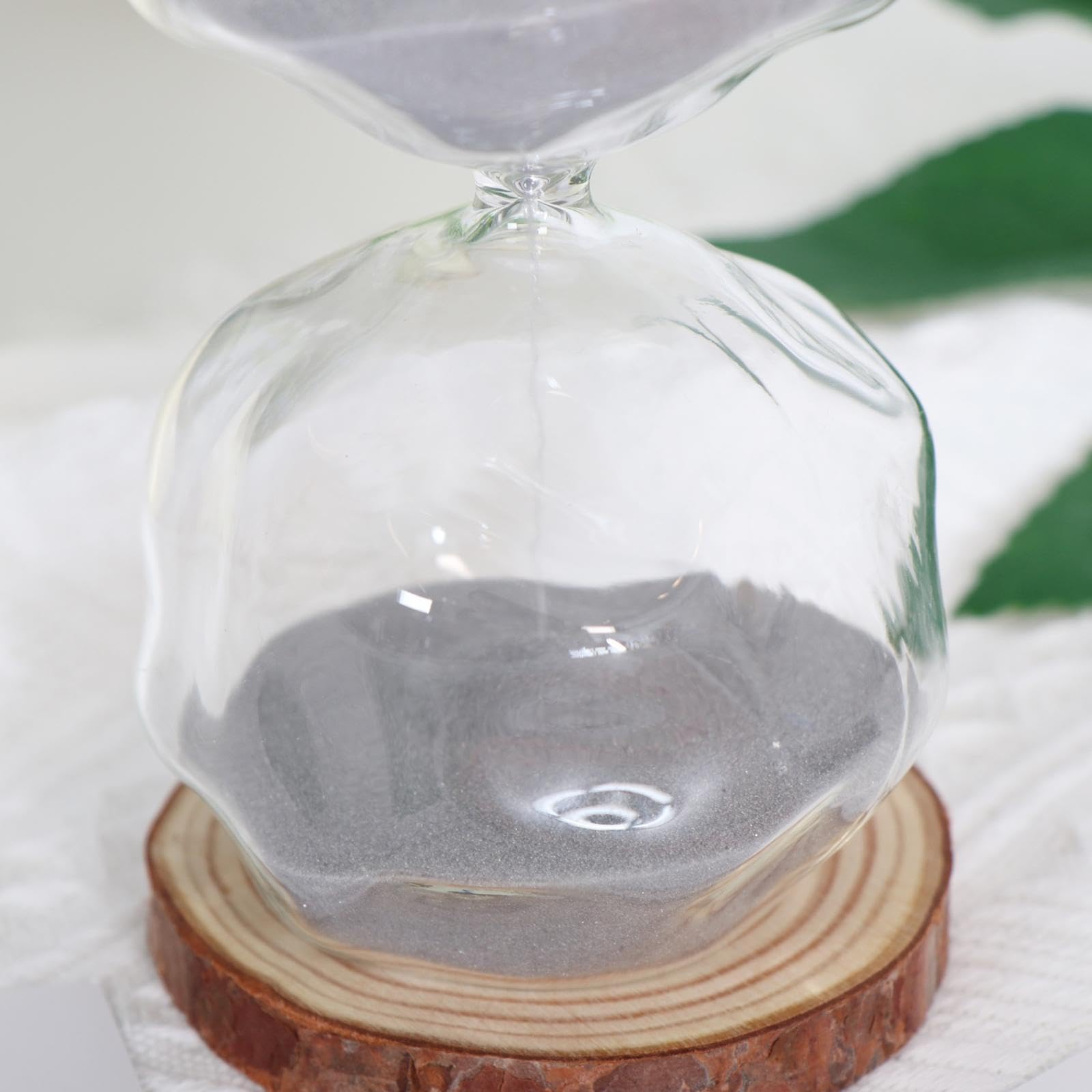Reloj de Arena de Cristal con Cronómetro, Accesorio Decorativo Y Creativo, Ideal para La Oficina, Sala de Estar, Cocina Y Dormitorio, GRIS, tal como se describe