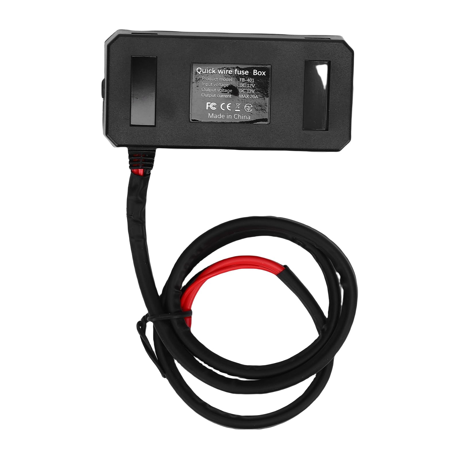 Luocute Boîte à Fusibles de Moto 12 V, Bloc de Fusibles Universel à Profil Bas 20 A avec Indicateur LED et 4 Circuits, pour Voitures, VTT, UTV, Bateaux et Autres Véhicules 12 V