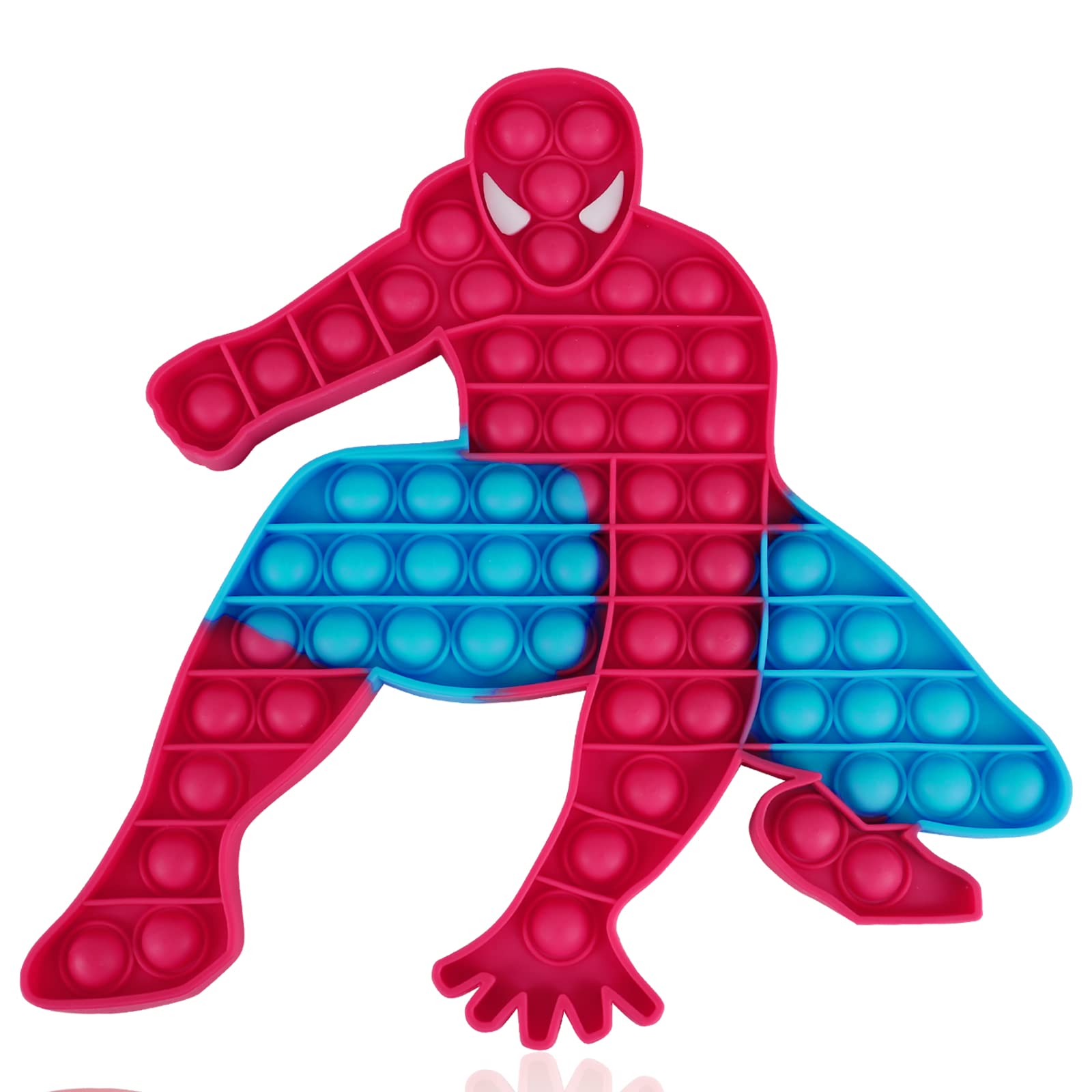 Moger Big Size Push It Popper Cute Fidget Spider Toys Sensory Gift Pop Pops Toy Bubbles Extra Large Jumbo Giant Mega Huge Gigantic Popping Popsfidgetits Popet Super Heroman Gifts for Kids Children Boy