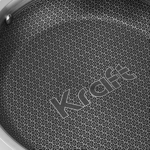 Image of Kraft Futuretec Pro Triply Stainless Steel Honeycomb Frying Pan 20 cm, 1.2 litres | Non Stick Fry Pan for Omelette | Stick-Resistant Hexa Design | Metal Spatula Safe | Induction & Gas Compatible
