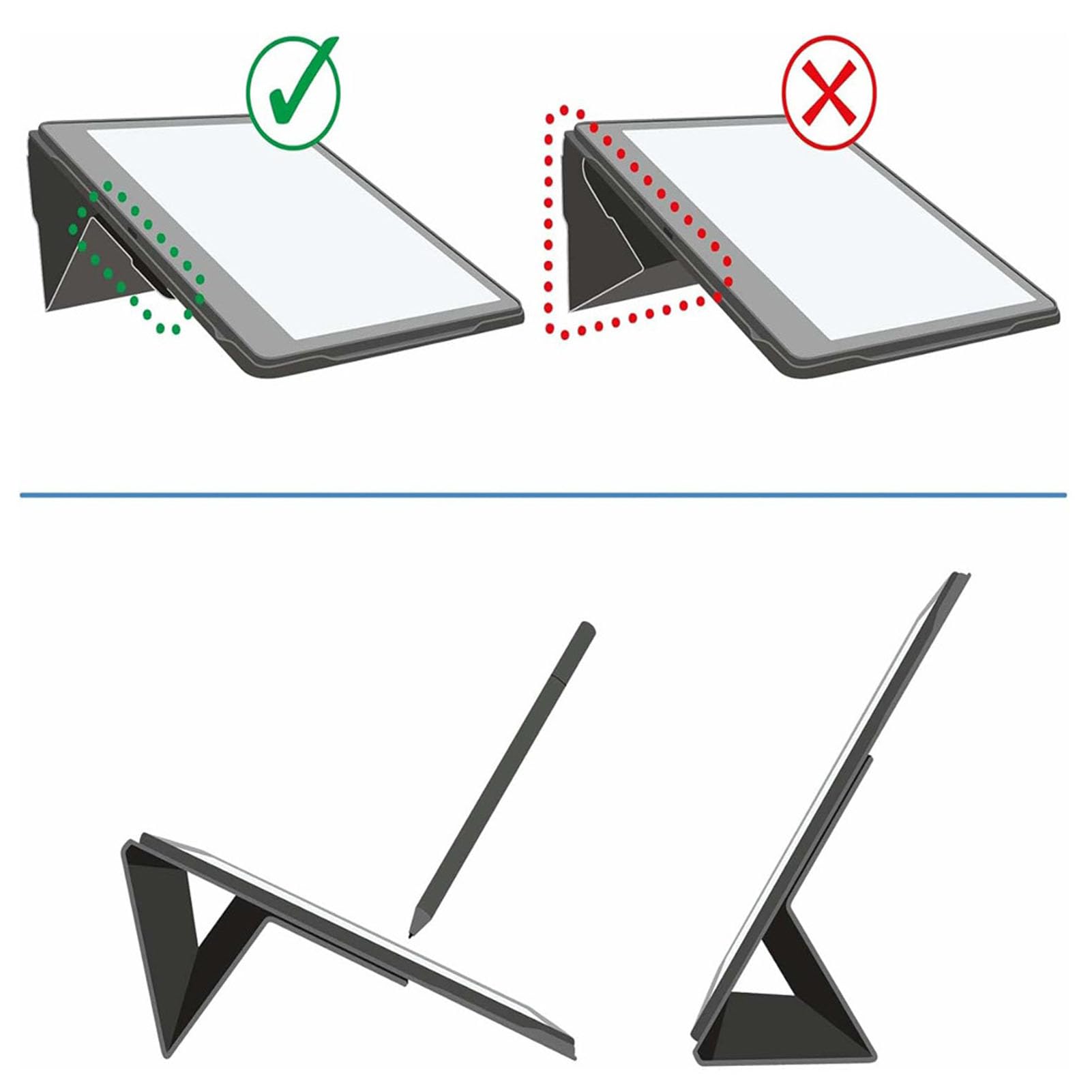 Matybobe Custodia Protettiva in Pelle Magnetica per Kindle Scribe 2022 da 10,2 Pollici, per Leggere Senza Mani Alla Scrivania o in Viaggio (Grigio)