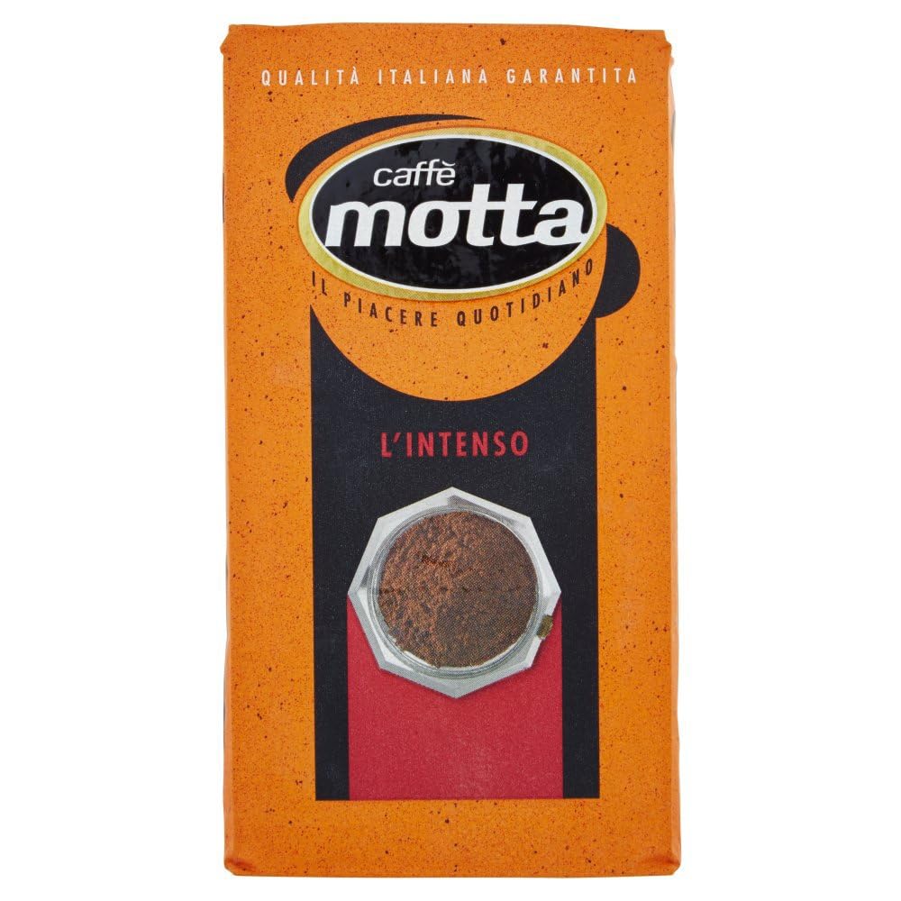 Motta Caffe L'Intenso, Caffè Macinato, caffe' italiano, Caffè Macinato, Italian Café moulu, convient pour cafetière Moka, Lot de 12x 250 gr + Italian Gourmet polpa