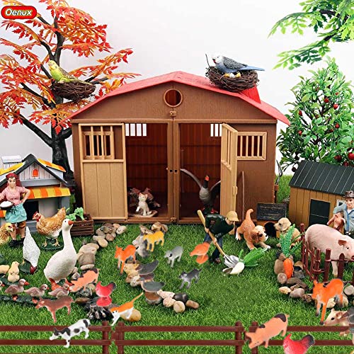Zerodis Cartoon-Tierspielzeug, Bauernhoftier-Modelle, Spielzeug-Set, realistische Tiere, Lernspielzeug, Kunststoff… – Bild 4