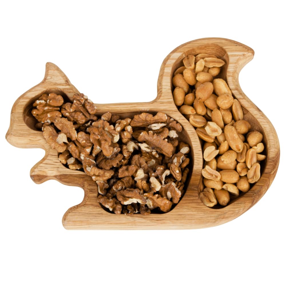 Woodcarver Snackschale aus Eichenholz in Eichhörnchenform