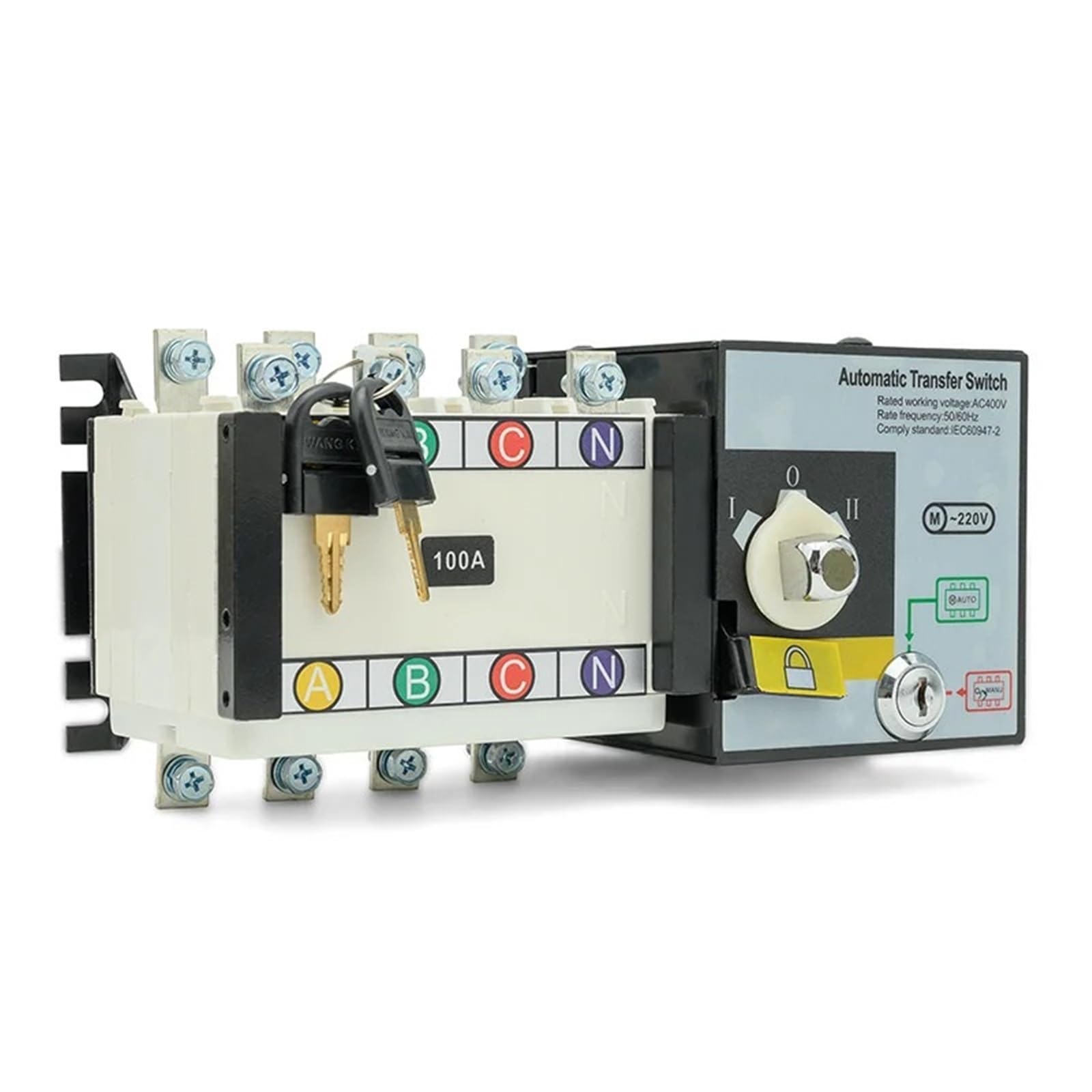 Commutatore automatico ATS 100A 4P Dual Power ATS con trasferimento automatico 230V 400v