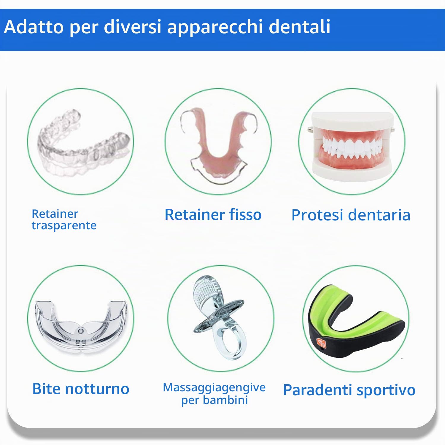 Compresse detergenti per apparecchi ortodontici Fancymay - Scorta per 4 mesi, Compresse detergenti per allineatori per protesi Invisalign, Detergente per paradenti e paradenti notturni, Rimuove