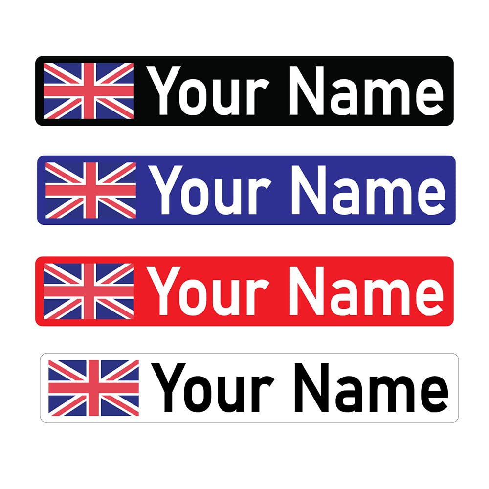 Packwith Pack of 10 Mixed UK Customised Bike Frame Stickers for Bikes (60 x 10 mm) Waterproof Bike Frame Decals for Bikes