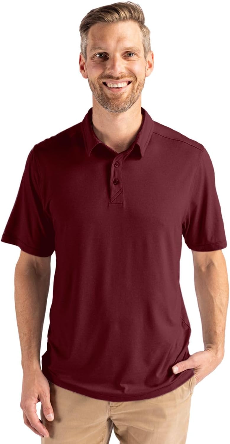 Cutter & Buck Coastline Epic Comfort Recycled Mens Polo, White, XXXL