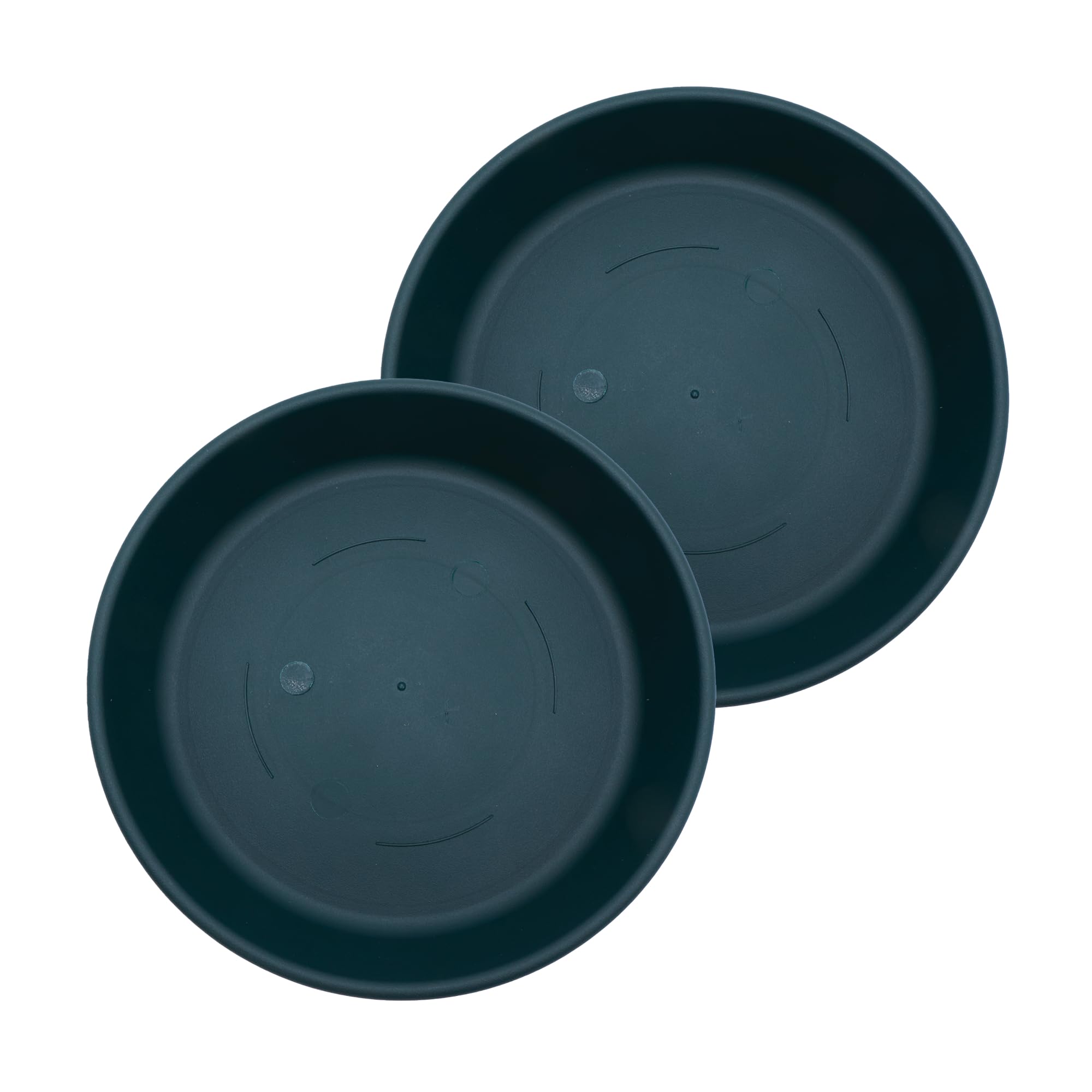 The HC Companies Flower Pot Saucers - Plastic Plant Saucer for Outdoors & Indoors - Traditional Design Plant Pot Trays for Water Drainage - Durable & Stylish Round Plant Tray (21-inch Evergreen)
