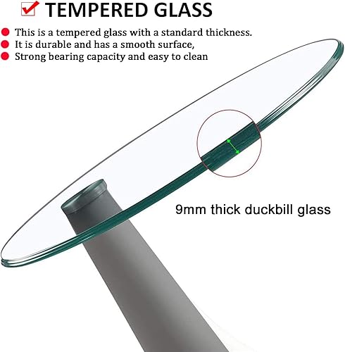 Miniatura 2 de Mesa redonda de cristal templado de 50, 55, 58, 60, 68, 70, 78, 31.5 in, adecuada para el hogar, cocina, comedor, resistencia a altas temperaturas,