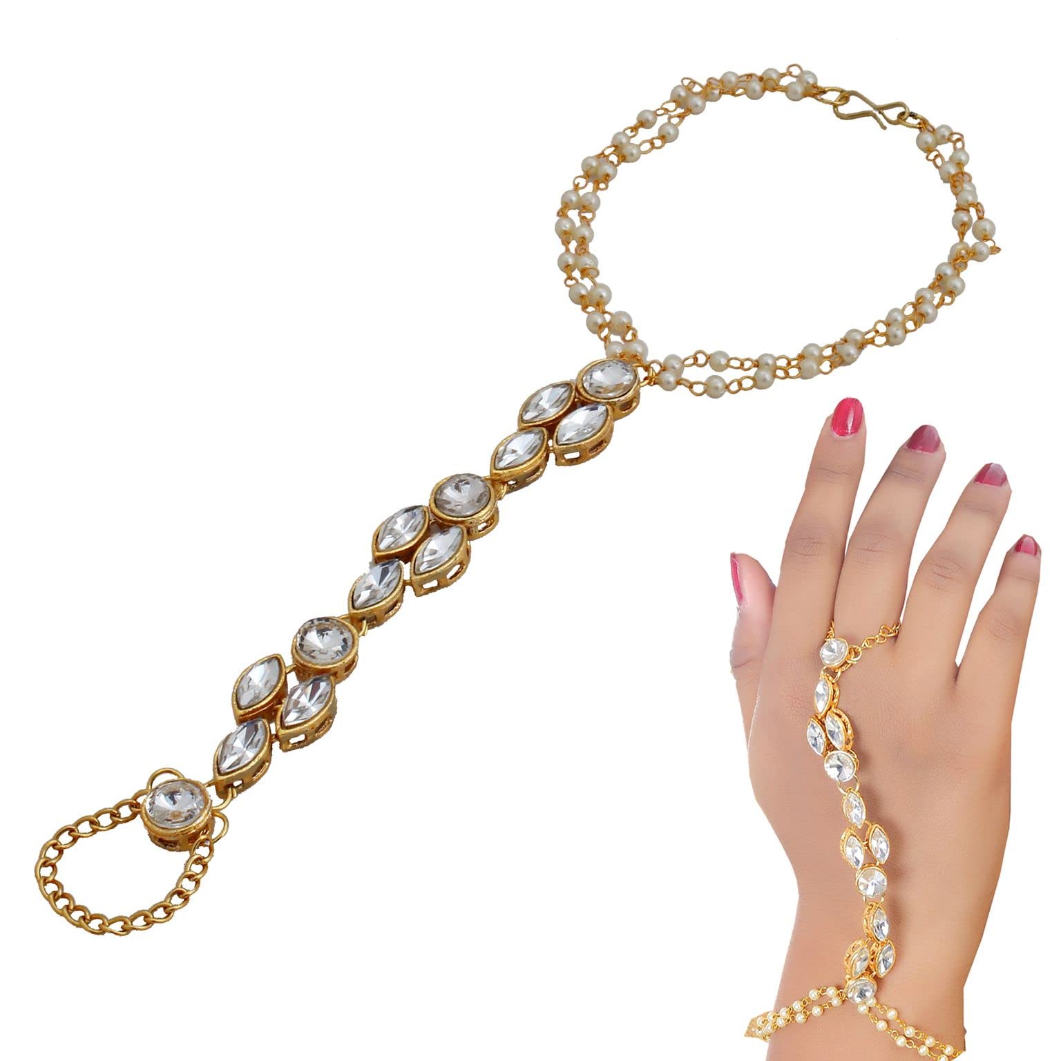 Lucky Jewellery Charm Bracelet for Women (White) (132-L1HM-05-W) 2