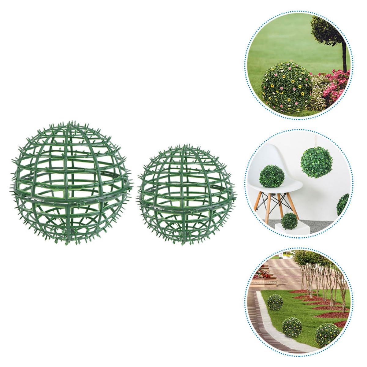 Supporto per Palline di Fiori Fai da Te 2 Pezzi Gabbia di Supporto Topiaria 30+20 CM in Plastica Riutilizzabile Cornice Decorativa Floreale per Matrimoni e Arredamento Casa e