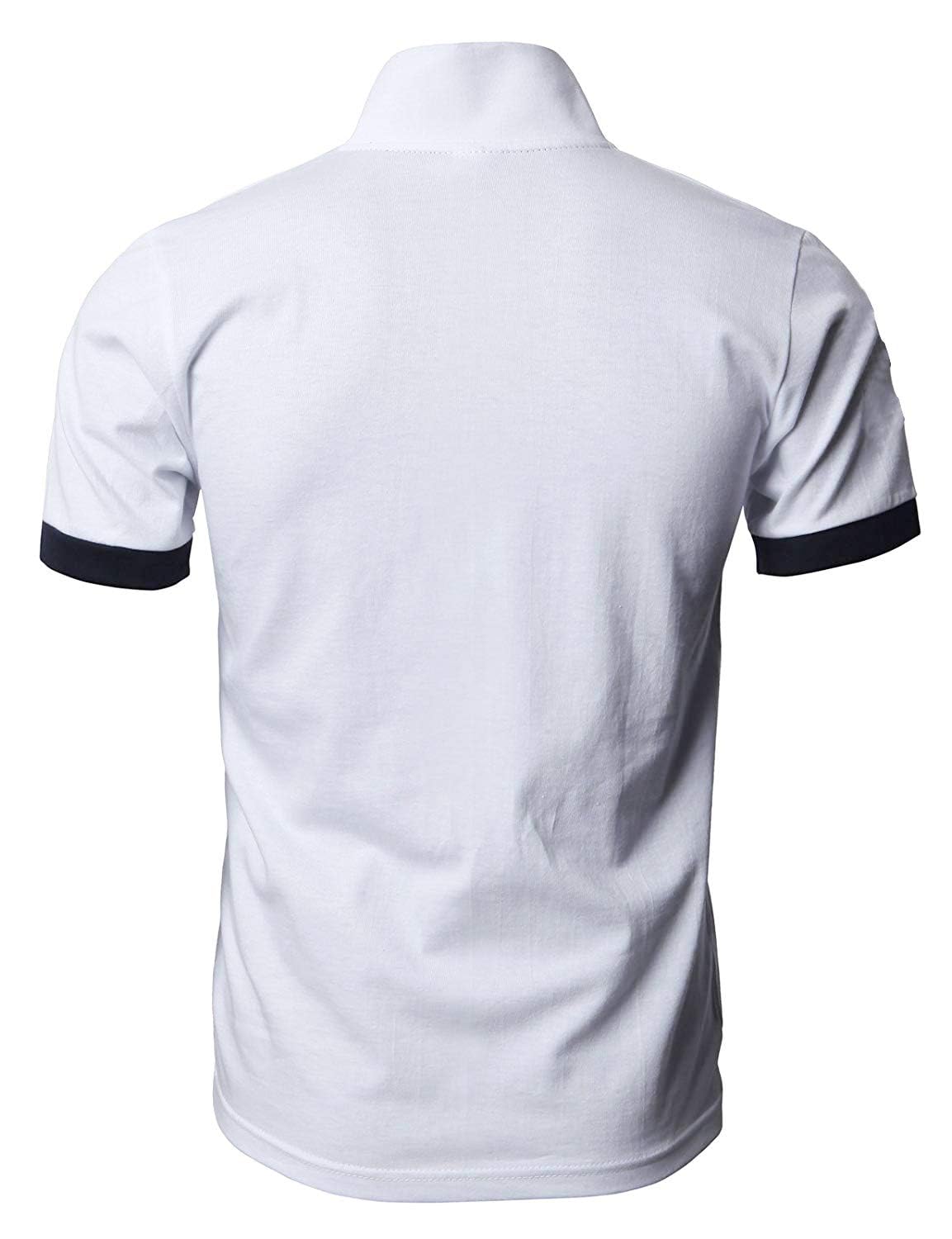 VMSUCIJ Polo Uomo Manica Corta in Cotone Giraffe Embroidery Classic Polo Neck Golf Shirt