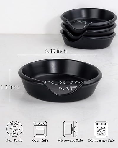 Miniatura 2 de BosilunLife Soporte de cuchara de cerámica - soporte para cuchara de cocina para soporte de cuchara superior de estufa para encimera de cocina..